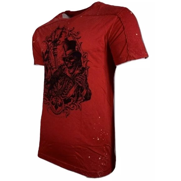 AFFLICTION Men's T-Shirt RIPPER Premium Black Label Biker - Picture 3 of 9